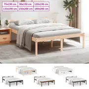 Senior Bed Mattress Base Bed Base Bed Frame Bedroom Solid Wood Pine vidaXL