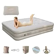 Portable -Inflating Air Mattress, Thickened Double Air Bed with Built-in Pump, Max Load 300kg, Comfortable Camping Sleeping Pad for Hiking, Outdoor Travel, and Adventure