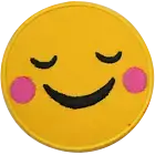 Smiling face with Blushing emoji Embroidered Iron on Sew on Patch For Clothes7cm