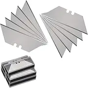 HORUSDY 50-Pack Stanley Knife Blades Replacement SK5 High Carbon Steel Box Cutter Utility Knife Blade Folding Knife Blades in Convenient Storage Box - Standard Size - Fits Most Cutters & Knives
