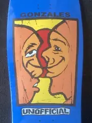 signed mark gonzales coa with face deck unofficial gonz only 40 made blue dip