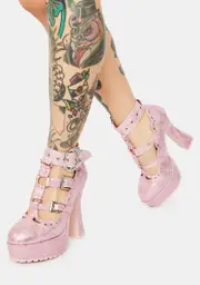 [Ellie Shoes] Pleasure Is Mine Platform Heels
