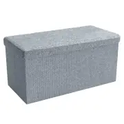 Foldable Bench 78x38x38cm Ottoman Stool Seat Cube Storage Box Lid