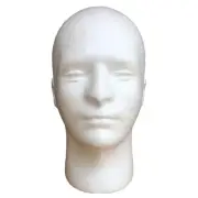 Male Mannequin Head Manikin Lightweight Easy to Carry Stable Male Stand Model