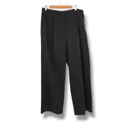 NEW Eileen Fisher Wide Leg Pleated Pants Charcoal Gray Career Casual L