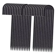 16” Rebar Stakes Heavy Duty J Hook 24 Pcs Ground Anchors Black Steel Metal