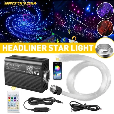 Upgraded Starry Car Twinkle Headliner Ceiling Star Light Optical Lamps Fiber*500 (for: Isuzu)