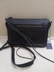 Rebecca Minkoff Avery Saffiano Leather Black Leather Chain Strap Crossbody Bag