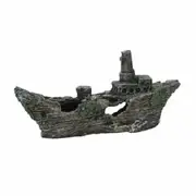 S. Shipwreck 23x7x11cm L(R14) For Fish Shrimp Snail Tank Aquarium