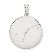 Sterling Silver Rhodium-Plated & Cz Scorpio Zodiac Pendant