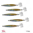 5pcs 1.5oz Colt Sniper 42g Vertical jig w/ 3561D-DT MUSTAD Hook Yellow Silver