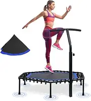ADVWIN 50" Rebounder Mini Trampoline Australia Fitness Trampolines with Adjustable Handle Bar