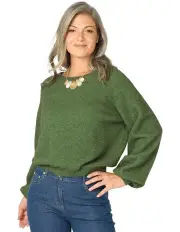 [Fella Hamilton] Possum Bellow Sleeve Sweater in Jungle