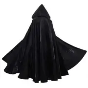 New Witchcraft Halloween Wizard Hooded Cloak Medieval Vampire Cape Robe Costume
