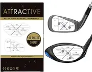 Attractive Golf Impact Tape Set, Club Impact Stickers for Golf Clubs, Self-Teaching Sweet Spot and Consistency Analysis, Useful Training Aid Improve Swing Accuracy