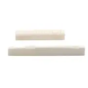 12 String Guitar Saddle and Nut Slotted Real Bone Neck Nuts, Acoustic Guitar