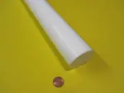 Teflon PTFE Virgin White Rod 2.0" Diameter x 48" Long, 1 Unit, Extruded