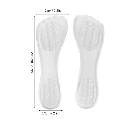 HD 2 Pairs 3/4 Foot Pad Transparent Silicone Massage Anti Shock Shoe Pad For