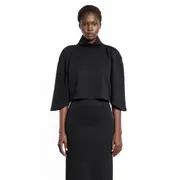 [THOM KROM] Top a collo alto W TS 575 Black