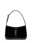 Saint Laurent Small Le 7 A 5 Black/Gold Patent Leather Hobo Bag New