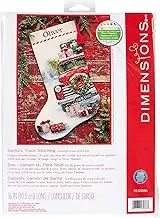 Dimensions Santas Truck Stocking Counted Cross Stitch Kit, 40.64 cm