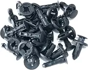 Car Clips for Toyota， 50Pcs 8mm Fastener Plastic Rivet Retainer Push Engine Cover Fender Car Door Trim Panel Clips 90505SX0003