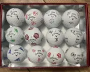 1 DOZEN RARE ~ UNIQUE Callaway Chrome Soft TRUVIS Mix 12 Golf Balls - NEW ~ L180