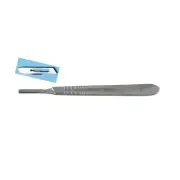 Scalpel Handle #4 &100 Sterile Pack Surgical Blades #21