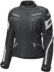 Held Lupo waterproof Ladies Motocycle Textile Jacket, black-white, Size L for Men Black White