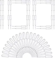 EKIND Plastic Squeeze Transfer Pipettes Suitable for Chocolate, Cupcakes, Strawberries, Ice Cream, Cakes, Children's Painting, Kitchen (0.2ml, Gradulated, Pack of 100)