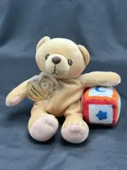 Cherished Teddies Tug-A-Heart Teddies Plush Bear with Block Heart Diamond (GB38)