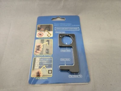 Lot of 25 Contactless Door Opener - Door Open Tool Key Ring- Black