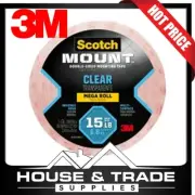 Scotch-Mount Clear Double-Sided Mounting Tape 2.54CM x 11.4M 70009125140