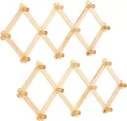 Set of 2 RAM-PRO Accordion Style Wood Expandable Rack Hat, Cap, Belt, Umbrella C