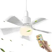 Ceiling Fans with Lights, Remote Control Bathroom LED Fan, 3-Color Lighting Modes Home Supplies for Kitchen Bathroom Dorms Garage Kids Room