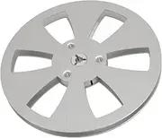 Empty Tape Reel, Universal 7inch 6 Holes 1/4 Opening Empty Reel, Aluminum Alloy Recording Takeup Reel for Reel to Reel Tape, Silver