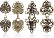 Yuanchu 4 Pairs Vintage Sweater Clips, Retro Shirt Clips Dress Cinch Clips Cardigan Clip Shawl Clips for Women Clothing Waist Clip Clasps, Zine Alloy, man-made