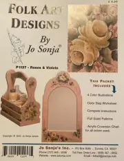 Vintage Tole Painting Pattern Packet: Roses & Violets by Jo Sonja Jansen