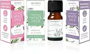 Aromafume White Sage, Lavender & Rose Essential Oil Diffuser Blend | 3 x 10ml | Smoke-Free, Non-Toxic Alternative to Smudging