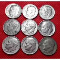 在飛比找蝦皮購物優惠-收藏 9 枚硬幣一美元美國隨機