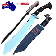 Hand forged Machete-Survival-Combat-camping and hunting machete-Chopper-Forged