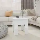 Wooden Coffee Table High Gloss White 40x40x42cm Sofa Lounge Side Storage