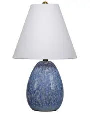 Jamie Young Raindrop Ceramic Table Lamp with Linen Shade