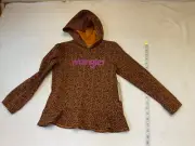 wrangler animal leopard print Pull Over. hoodie girl size Medium NWT