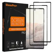 [2 PACK] Google Pixel 6 Screen Protector Tempered Glass Screen Protector Guard (Black)