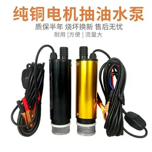 電動抽油泵12v24伏通用小型接電瓶抽水泵家用抽油神器機自吸加油