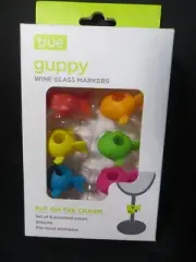 TRUE Guppy Wine Glass Set of 6 Markers - Item #3511 - New in Box