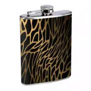 Wild Animal Prints D3 Flask 8oz Stainless Steel Hip Drinking Whiskey