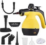 Handheld Pressurized Steam Cleaner with 9 Piece Accessories, Multipurpose Steamer with hSafety Lock for Carpet Curtain Car Seat, 1050W Portable Upholstery Steamer for Home Kitchen Bathroom