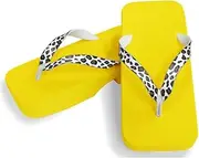 Hajime(一歩) [One Step] [Hajime] Geta Clogs, Soft and Water Resistant, Made of Sponge, 10.6 inches (27 cm), YL/Leopard x White, Leopard x White (Leopard x White/27), Leopard × White, 27.0 cm